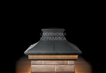 Колпак Zking Monblan Premium 385х385 с подсветкой на 1,5 кирпича серый