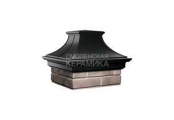 Колпак Zking Monblan Premium 385х385 с посадкой на 1,5 кирпича черный