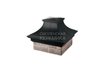 Колпак Zking Monblan Premium 385х385 с посадкой на 1,5 кирпича черный