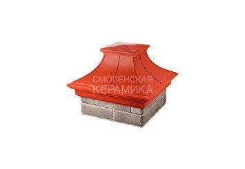 Колпак Zking Monblan Premium 385х385 с посадкой на 1,5 кирпича красный