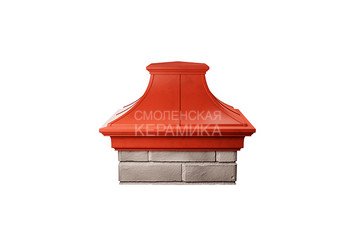 Колпак Zking Monblan Premium 385х385 с посадкой на 1,5 кирпича красный