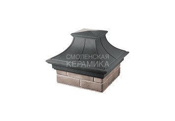 Колпак Zking Monblan Premium 385х385 с посадкой на 1,5 кирпича серый