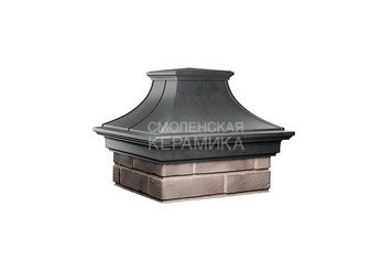Колпак Zking Monblan Premium 385х385 с посадкой на 1,5 кирпича серый