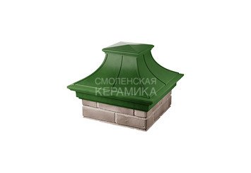 Колпак Zking Monblan Premium 385х385 с посадкой на 1,5 кирпича зеленый