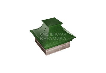 Колпак Zking Monblan Premium 385х385 с посадкой на 1,5 кирпича зеленый
