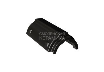 Коньковая/хребтовая черепица MLADOST KONTINENTAL PRO black engobe