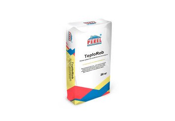Легкая перлитовая цементно-известковая штукатурка Perel TeploRob 0518, 20 кг (ручное нанесение)