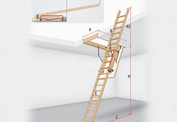 Лестница чердачная FAKRO раздвижная 60*120 LDK
