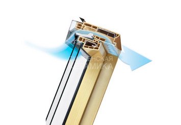 Манcардное окно FAKRO PTP-V /GO U4 из ПВХ 55* 98 "Золотой дуб"
