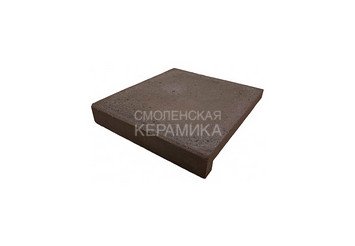 Минеральная ступень ручной формовки рядовая Real Brick шоколад