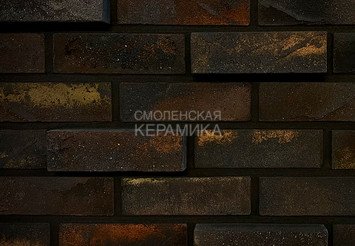 Минеральный кирпич угловой Real Brick KP/0,5НФ базовый Черный Магнезит