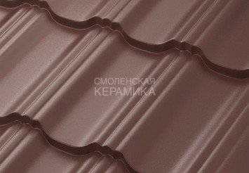 Модульная черепица AQUASYSTEM Гетеборг Pural BT Коричневый RAL 8017 1205х420 мм