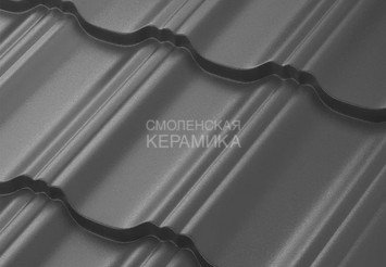 Модульная черепица AQUASYSTEM Гетеборг Rooftop Бархат Zn 180 Маренго RAL 7024 1205х420 мм
