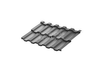 Модульная черепица AQUASYSTEM Гетеборг Rooftop Шёлк Zn 180 Маренго RAL 7024 1205х780 мм