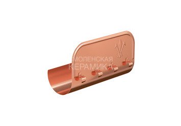 Ограничитель перелива прямой L=0,40м. 100, AQUASYSTEM (Медь)