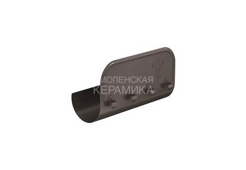 Ограничитель перелива прямой L=0,40м. 100, AQUASYSTEM PU MATT, RAL RR32