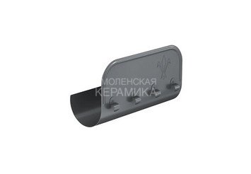 Ограничитель перелива прямой L=0,40м. 90, AQUASYSTEM PU MATT, RAL7024