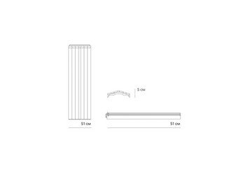 Парапет Zking Bona 130х510 на 0,5 кирпич черный