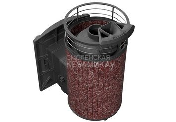 Печь банная «Атмосфера L» Россо Леванто ламель+сетка с газовой горелкой