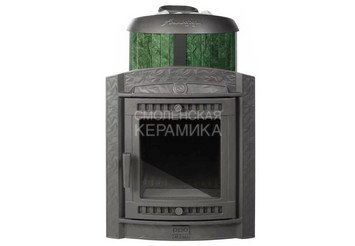 Печь банная "Атмосфера L" в ламелях "Верде Гватемала" наборный рисунок