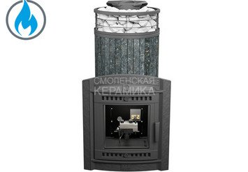 Печь банная «Атмосфера XL» Пироксенит ламель+сетка с газовой горелкой