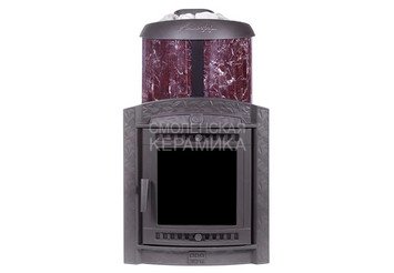 Печь банная "Атмосфера XL" в ламелях "Россо Леванто" наборный рисунок