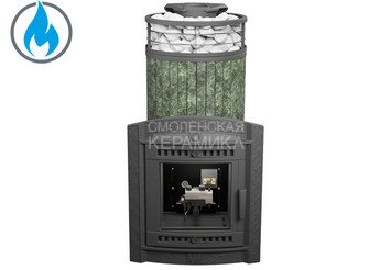 Печь банная «Атмосфера XL» Змеевик ламель+сетка с газовой горелкой