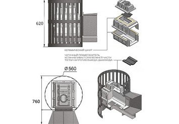 Печь банная Везувий Легенда Ковка 16 (224)