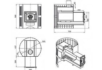 Печь банная Везувий Скиф Стандарт 12 (ДТ-3)