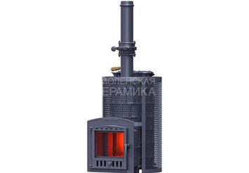 Печь чугунная для бани Технолит AVANGARD ЗК 40 (П2) Ураган круглая сетка