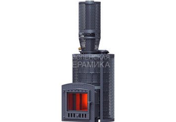 Печь чугунная для бани Технолит AVANGARD ЗК 40 (П2) Ураган круглая сетка