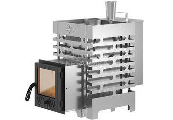 Печь для бани ASTON 12 INOX (ИНОКС) стекло "АКВА "