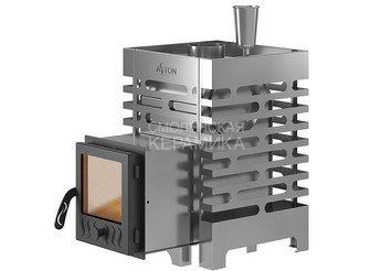 Печь для бани ASTON 12 INOX (ИНОКС) стекло