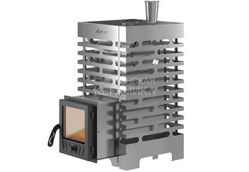 Печь для бани ASTON 16 INOX (ИНОКС) стекло