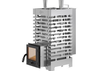 Печь для бани ASTON 20 INOX (ИНОКС) стекло "АКВА "