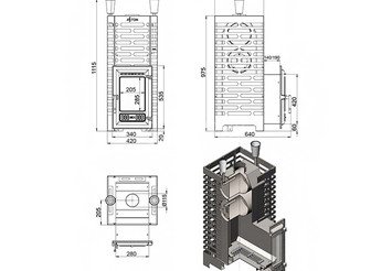 Печь для бани ASTON 24 INOX (ИНОКС) (310)