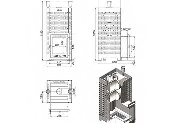 Печь для бани ASTON 30 INOX (ИНОКС) (320М)