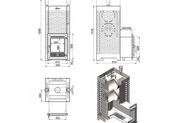 Печь для бани ASTON 38 INOX (ИНОКС) (320) Long (Лонг)