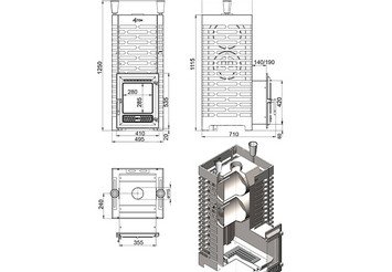 Печь для бани ASTON 38 INOX (ИНОКС) (320)