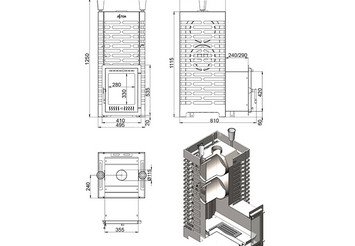 Печь для бани ASTON 38 INOX (ИНОКС) (320М) Long (Лонг)