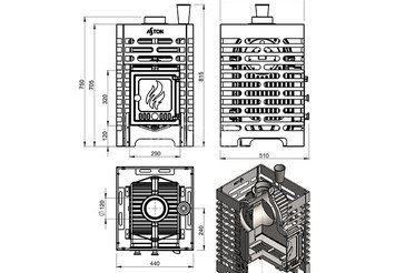Печь для бани ASTON «Шторм 16» (ДТ-4) б/в