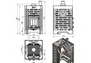 Печь для бани ASTON «Шторм 16» (ДТ-4С) б/в