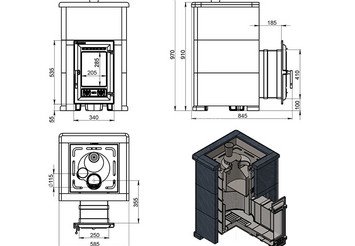Печь для бани Эверест "Steam Master 18 ЧУГУН" Амфиболит, S-40