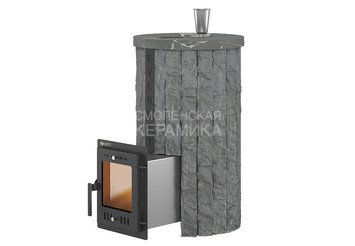 Печь для бани Эверест "Steam Master 24 INOX (ИНОКС)" Ламель Рваный камень, S-20