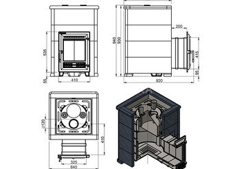 Печь для бани Эверест "Steam Master 30 ЧУГУН" Амфиболит, S-40