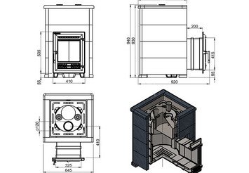 Печь для бани  Эверест "Steam Master 30 ЧУГУН" Талькохлорит, S-40