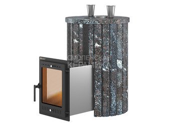 Печь для бани Эверест "Steam Master 30 INOX (ИНОКС)" Ламель Амфиболит, S-20