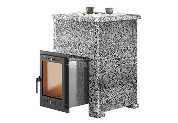 Печь для бани Эверест "Steam Master 30 INOX (ИНОКС)" Пироксенит Элит, S-40