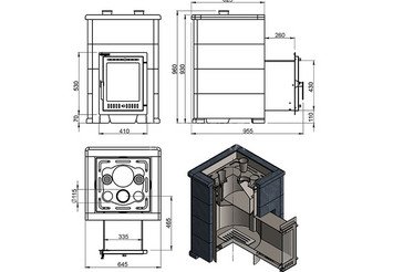 Печь для бани Эверест "Steam Master 30 INOX (ИНОКС)" Пироксенит Элит, S-40