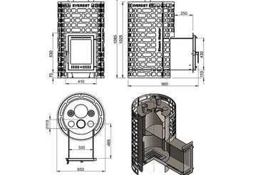 Печь для бани Эверест "Steam Master" 38 (320М)